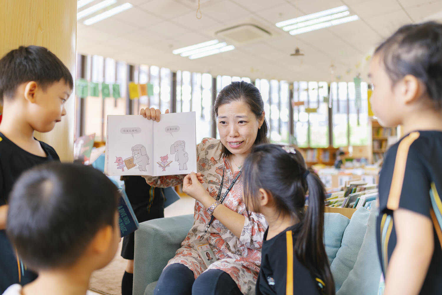 At Huili Nursery, language learning opportunities are everywhere